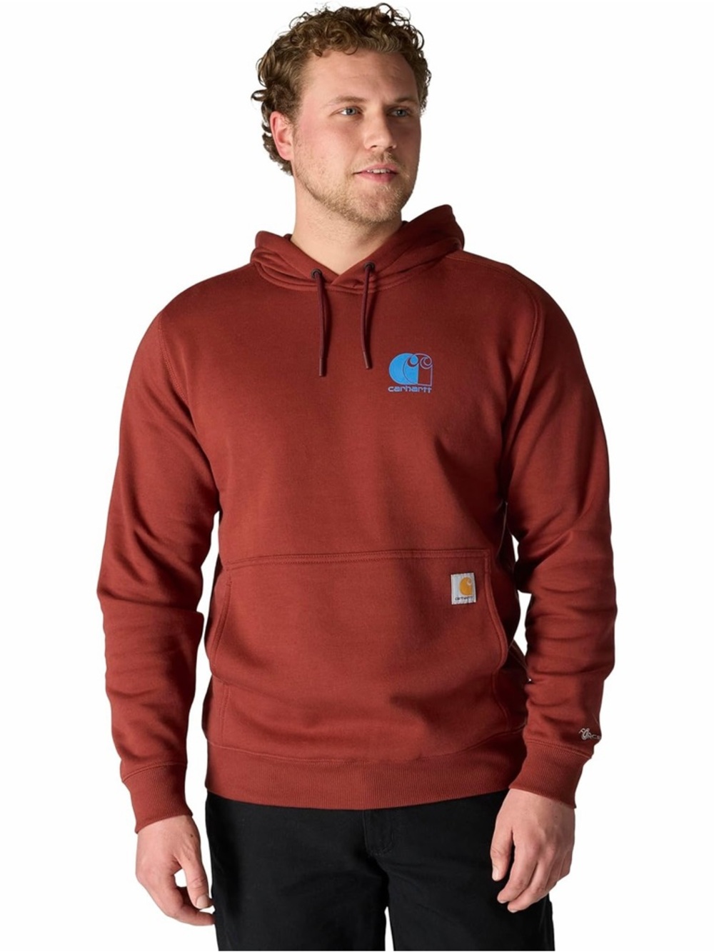 Carhartt Men’s‎ Rust Red Hooded Sweatshirt Hoodie